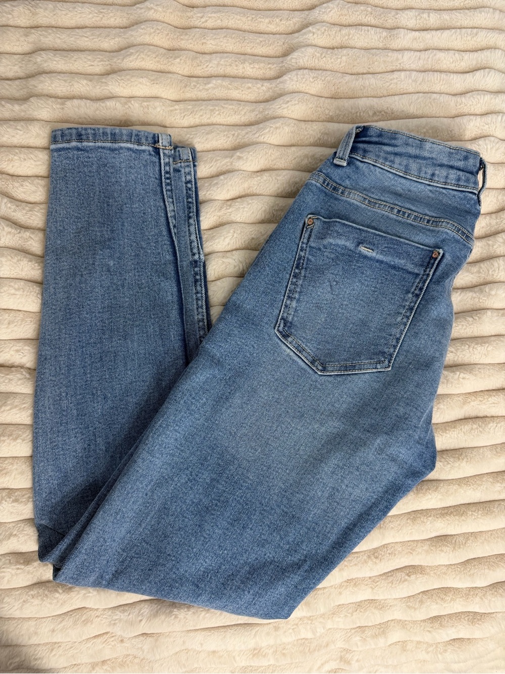 Zara Medium Blue Straight-Leg Women's Jeans